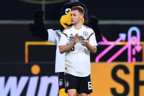 Football international Germany Serbia on 20 03 2019 at the Volkswagen Arena in Wolfsburg Joshua Kimmich Germany DFB regulations prohibit any use of photographs as image sequences and or quasi video xRx