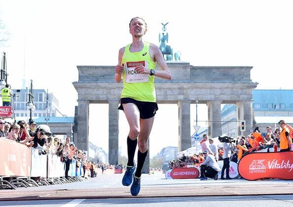 07 04 2019 xlakx Athletics Marathon Berlin Half Marathon 2019 emspor v l best German runner winner place 5 Richard Ringer GER 39 Generali Berlin Half Marathon Berlin