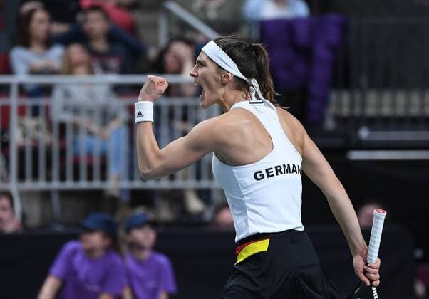 2019 Fed Cup World Group Play Off First Match Jelena Ostapenko LAT Andrea Petkovic GER