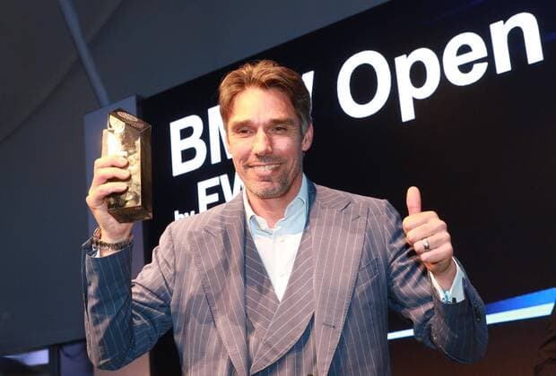 Michael Stich is honoured with Iphitos Award Tennis BMW Open 2019 Players Night 30 04 2019