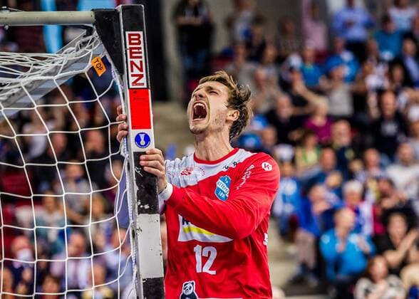 TVB 1898 Stuttgart TSV GWD Minden Maier Jonas TVB 1898 Stuttgart 12 at the match in the Handball Bundesliga TVB 1898 Stuttgart TSV GWD Minden Stuttgart 09 05 19 Handball 30 Matchday Baden Wuerttemberg Germany