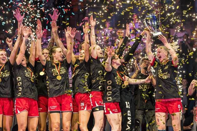 Ludwigsburg, Germany 18 May 2019 HBF 18 19 SG BBM Bietigheim vs Frisch Auf Goeppingen German Champion 2019, the team of Bietigheim Ludwigsburg MHP Arena Baden Württemberg Germany