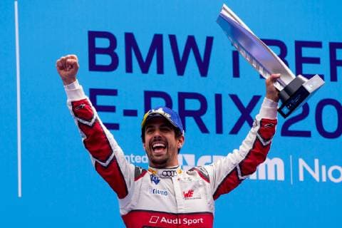 25 05 2019, xfrx, FIA Formula E, Berlin Grand Prix 2019 emspor, v l Lucas di Grassi Audi Sport Audi Abt Schaeffler DFL DFB REGULATIONS PROHIBIT ANY USE OF PHOTOGRAPHS as IMAGE SEQUENCES and or QUASI VIDEO Berlin