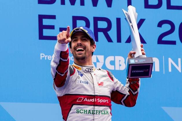 25 05 2019, xfrx, FIA Formula E, Berlin Grand Prix 2019 emspor, v l Lucas di Grassi Audi Sport Audi Abt Schaeffler DFL DFB REGULATIONS PROHIBIT ANY USE OF PHOTOGRAPHS as IMAGE SEQUENCES and or QUASI VIDEO Berlin