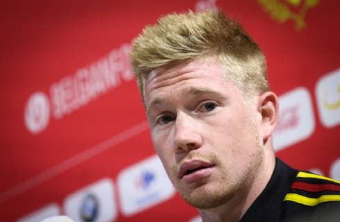 Belgium s Kevin De Bruyne pictured during a press conference, PK, Pressekonferenz before training session of Belgian national soccer team the Red Devils, Friday 07 June 2019 in Tubize. Tomorrow the team will meet Kazakhstan in an UEFA EURO, EM, Europameisterschaft,Fussball 2020 qualification game, on Tuesday they ll play Scotland. BELGA PHOTO VIRGINIE LEFOUR