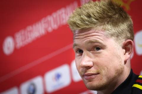 Belgium s Kevin De Bruyne pictured during a press conference, PK, Pressekonferenz before training session of Belgian national soccer team the Red Devils, Friday 07 June 2019 in Tubize. Tomorrow the team will meet Kazakhstan in an UEFA EURO, EM, Europameisterschaft,Fussball 2020 qualification game, on Tuesday they ll play Scotland. BELGA PHOTO VIRGINIE LEFOUR