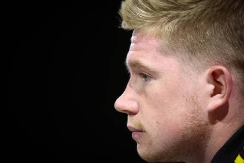 Belgium s Kevin De Bruyne pictured during a press conference, PK, Pressekonferenz before training session of Belgian national soccer team the Red Devils, Friday 07 June 2019 in Tubize. Tomorrow the team will meet Kazakhstan in an UEFA EURO, EM, Europameisterschaft,Fussball 2020 qualification game, on Tuesday they ll play Scotland. BELGA PHOTO VIRGINIE LEFOUR