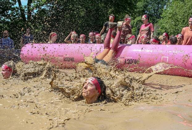 Muddy Angel Run 2019 Duisburg Europe 1 Mud Run Mud Run for women of all fitness levels The running track for this womens run is about 5 km long and full of fun and muddy team obstacles, Duisburg, Sportpark Duisburg, 09 06 2019, Duisburg Sportpark Duisburg Nordrhein Westfalen Germany