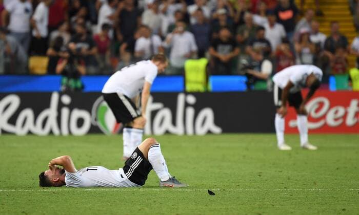 30 06 2019, xkvx, Soccer Soccer U21 EM Final 2019, Spain Germany emspor, v l Marco Richter Germany U21 disappointed, disappointed looking, dissapointed Udine
