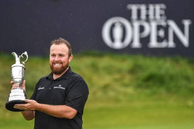 190721 Shane Lowry, Republic of Ireland, celebrates with the trophy after winning the final round of the golf tournament The 148th Open Championship on July 21, 2019 in Portrush Photo Petter Arvidson BILDBYRAN kod PA 92329 BBeng golf the open the 148th Open British Open Royal Portrush The 148th Open Championship dag 4 jubel jublar celebration celebrates,  Copyright: PETTERxARVIDSON BB190721PA155