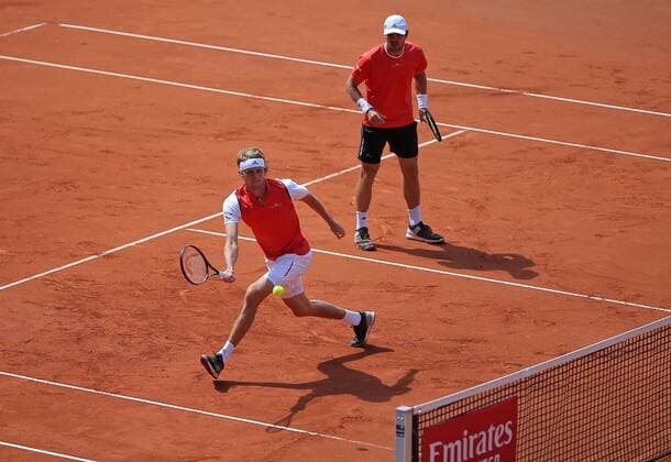 24 07 2019, ATP Mens Tennis Tournament, Hamburg European Open 2019, Double 1 Round L R Alexander Zverev GER and Mischa Zverev GER