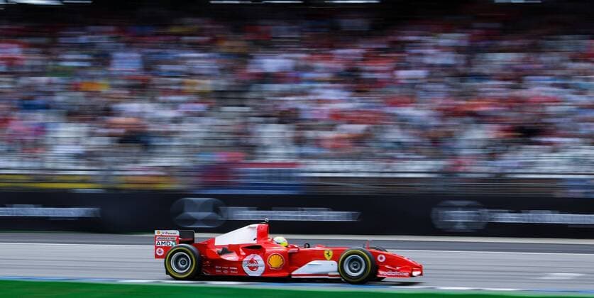 27 07 2019, xpsx, Motorsport FIA Formula 1, Mercedes Benz Grand Prix of Germany 2019 3 Free practice v l Mick Schumacher in Ferrari 2004 by father Michael Schumacher Hockenheim