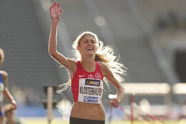 German Athletics Championships Berlin, 03 08 2019 Konstanze Klosterhalfen TSV Bayer 04 Leverkusen runs German record over 5000m German Athletics Championships on 03 08 2019 at the Olympiastadion Berlin Berlin Copyright: xBEAUTIFULxSPORTS B.Hoffmannx