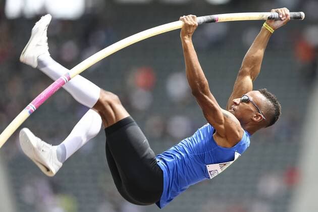 German Athletics Championships Berlin, 04 08 2019 German Champion 2019 in pole vault Raphael Holzdeppe LAZ Zweibruecken German Athletics Championships 04 08 2019 in the Olympic Stadium, Berlin Berlin on day 2 morning Session Copyright: xBEAUTIFULxSPORTS AxelxKohringx