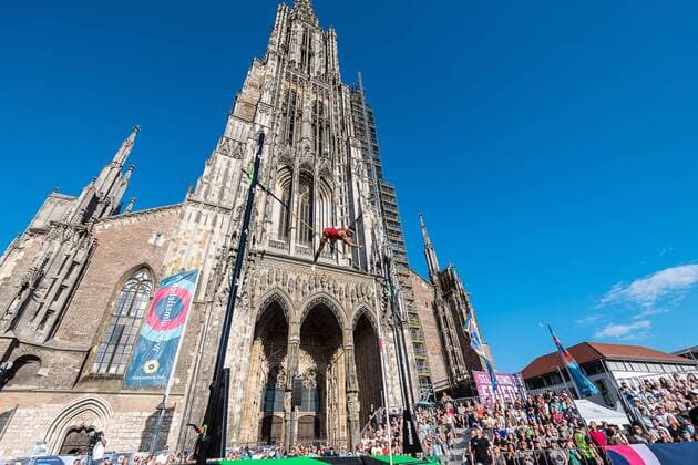 Silver Bo Kanda Lita Baehre TSV Bayer 04 Leverkusen , pole vault Meeting, City Jump, World Championship Qualification, 09 08 2019, pole vault Meeting, City Jump, World Championship Qualification, 09 08 2019 Ulm Copyright: xEIBNER SaschaxWaltherx EP_swa