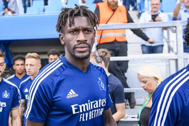 11 08 2019, xkvx, Soccer DFB Cup 1 Round, Chemnitzer FC Hamburger SV emspor, v l Bakery Jatta Hamburger SV DFL DFB REGULATIONS PROHIBIT ANY USE OF PHOTOGRAPHS as IMAGE SEQUENCES and or QUASI VIDEO Chemnitz