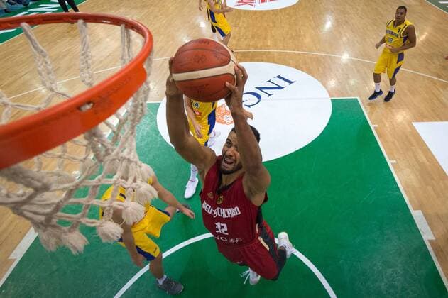 Basketball Trier 11 08 2019 German Basketball Federation DBB National Team Men Men Preparation game for World Cup 2019 Germany GER Sweden SWE Johannes Thiemann Germany, No 32