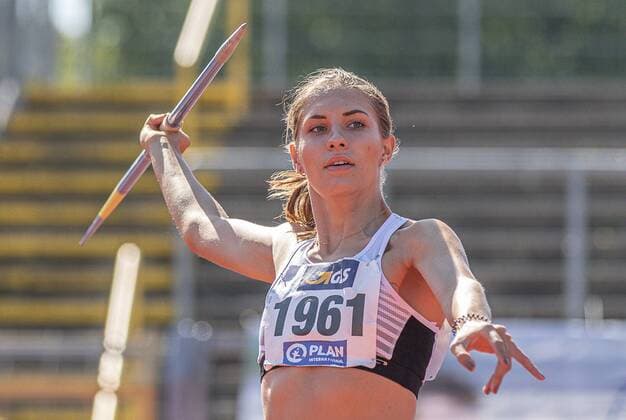 German Youth All Around Championships Ulm, 18 08 2019 Cora Reitbauer LG Filder German Youth All Around Championships in the Donaustadion in Ulm on 18 8 2019, Baden Wuertemberg Copyright: xBEAUTIFULxSPORTS KJPetersx