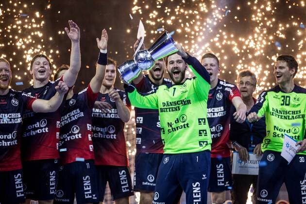 Pixum Super Cup 2019, SG Flensburg Handewitt THW Kiel, 21 08 2019 The winners of the Pixum Super Cup 2019 The SG Flensburg Handewitt, Pixum Super Cup 2019, SG Flensburg Handewitt THW Kiel, ISS Dome, Duesseldorf Copyright: xBEAUTIFULxSPORTS Wunderlx