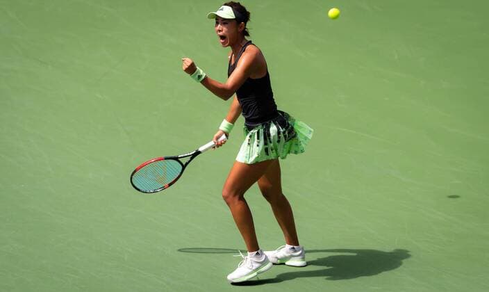 September 1, 2019, New York, NEW YORK, United States: Qiang Wang of China in action during her fourth-round match at the 2019 US Open Grand Slam tennis tournament against Ashleigh Barty of Australia US Open 2019, Tennis, New York City, United States, Sep 1 - ZUMAa181 20190901_zaa_a181_164 Copyright: xAFP7x