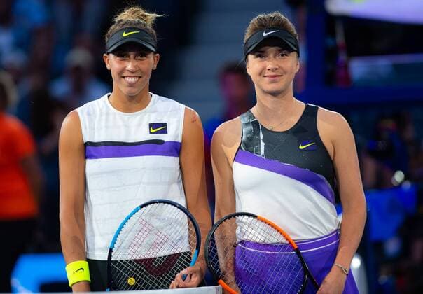 September 1, 2019, New York, NEW YORK, United States: Madison Keys of the United States & Elina Svitolina of the Ukraine before their fourth-round match at the 2019 US Open Grand Slam tennis tournament US Open 2019, Tennis, New York City, United States, Sep 1 - ZUMAa181 20190901_zaa_a181_235 Copyright: xAFP7x