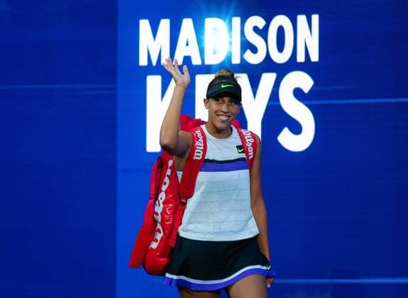 September 1, 2019, New York, NEW YORK, United States: Madison Keys of the United States in action during her fourth-round match at the 2019 US Open Grand Slam tennis tournament against Elina Svitolina of the Ukraine US Open 2019, Tennis, New York City, United States, Sep 1 - ZUMAa181 20190901_zaa_a181_232 Copyright: xAFP7x
