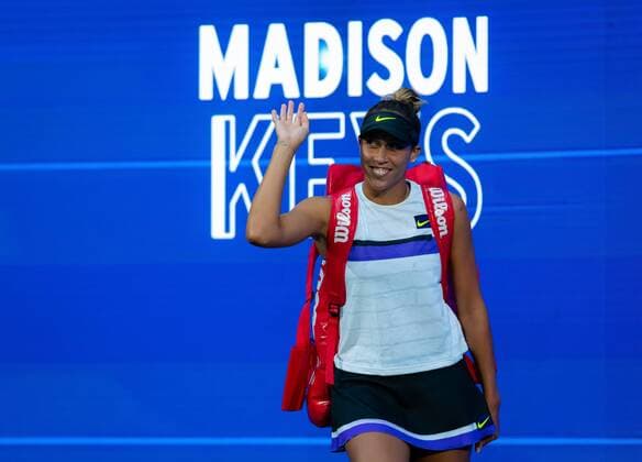 September 1, 2019, New York, NEW YORK, United States: Madison Keys of the United States in action during her fourth-round match at the 2019 US Open Grand Slam tennis tournament against Elina Svitolina of the Ukraine US Open 2019, Tennis, New York City, United States, Sep 1 - ZUMAa181 20190901_zaa_a181_234 Copyright: xAFP7x
