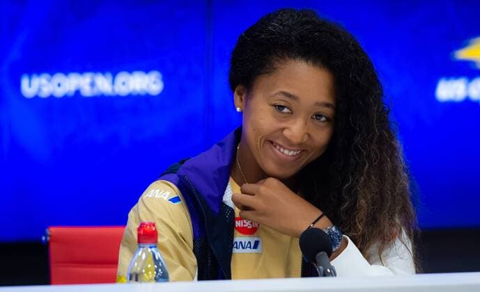 September 2, 2019, New York, NEW YORK, UNITED STATES: Naomi Osaka of Japan talks to the media after losing her fourth-round match at the 2019 US Open Grand Slam tennis tournament against Belinda Bencic of Switzerland US Open 2019, Tennis, New York City, United States, Sep 2 - ZUMAa181 20190902_zaa_a181_091 Copyright: xAFP7x