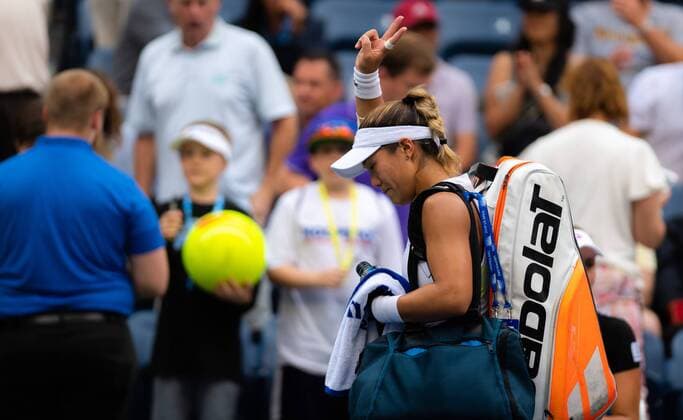 September 2, 2019, New York, NEW YORK, UNITED STATES: Kristie Ahn of the United States in action during her fourth-round match at the 2019 US Open Grand Slam tennis tournament against Elise Mertens of Belgium US Open 2019, Tennis, New York City, United States, Sep 2 - ZUMAa181 20190902_zaa_a181_125 Copyright: xAFP7x