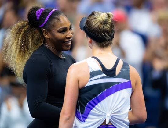 September 5, 2019, New York, NEW YORK, UNITED STATES: Serena Williams of the United States & Elina Svitolina of the Ukraine at the net after the semi-final at the 2019 US Open Grand Slam tennis tournament US Open 2019, Tennis, New York City, United States, Sep 5 - ZUMAa181 20190905_zaa_a181_091 Copyright: xAFP7x