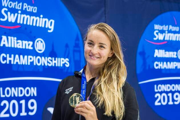 Impressions of World Para Swimming Allianz Championships London 2019 Thursday, 12 09 19 Day 4 at the London Aquatics Centre Final Elena Krawzow PSC Berlin Berlin Swimming Team wins Gold over 100m Breast