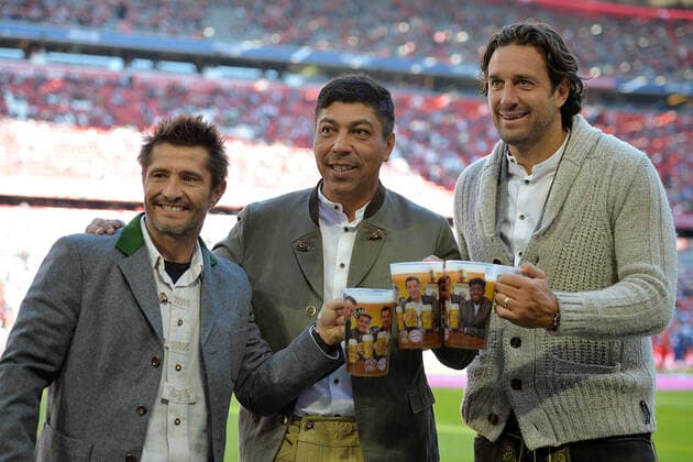21 09 2019, xemx, Football 1 Bundesliga, FC Bayern Muenchen 1 FC Koeln emspor, v l Bixente Lizarazu, Giovane Elber and Luca Toni DFL DFL REGULATIONS PROHIBIT ANY USE OF PHOTOGRAPHS as IMAGE SEQUENCES and or QUASI VIDEO Muenchen