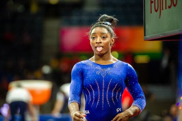 Tower WM Stuttgart 2019 Simone Biles USA Turn WM Stuttgart 2019 Podium Training Stuttgart 02 10 19 Gymnastics Podium Training , Stuttgart Baden Wuerttemberg Germany