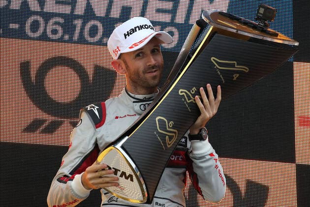 Rene Rast GER Audi Sport Team Rosberg Audi RS5 DTM is delighted about winning the DTM Championship 2019 at the DTM race at the Hockenheimring Copyright Thomas Pakusch