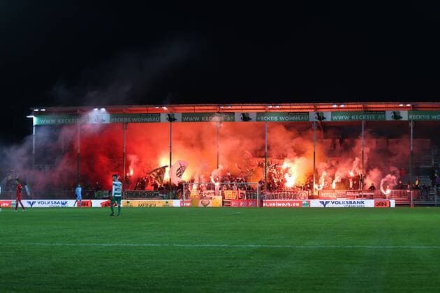 Fans FC Augsburg , SC Austria Lustenau vs FC Augsburg, Football, Test match, 11 10 2019 Lustenau Austria Austria Oesterreich Copyright: xkolbert-press ChristianxKolbertx
