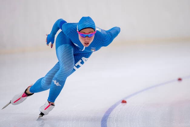 ISSUE FAST RUN Francesca Lollobrigida ITA on 12 10 2019 during the international speed skating season opening at the Max Aicher Arena, Inzell, Germany Photo ERNST WUKITS