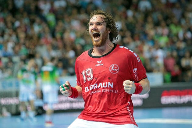 13 10 2019, xovx, Handball HBL, HSG Wetzlar MT Melsungen emspor, Jubel bei Timm Schneider MT Melsungen , DFL DFB REGULATIONS PROHIBIT ANY USE OF PHOTOGRAPHS as IMAGE SEQUENCES and or QUASI VIDEO Wetzlar