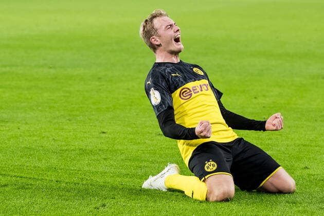 DFB Cup, Borussia Dortmund Borussia Moenchengladbach 30 10 2019 Julian Brandt Borussia Dortmund, 19 , DFB Cup, Borussia Dortmund Borussia Moenchengladbach, Dortmund, SIGNAL IDUNA PARK DFL REGULATIONS PROHIBIT ANY USE OF PHOTOGRAPHS AS IMAGE SEQUENCES AND OR QUASI VIDEO Copyright: xBEAUTIFULxSPORTS Wunderlx