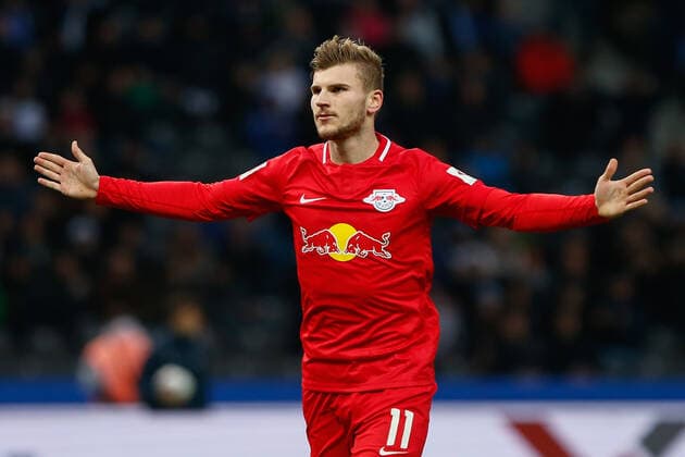 09 11 2019, xtgx, Football 1 Bundesliga, Hertha BSC Berlin RB Leipzig emspor, v l Timo Werner Leipzig, 11 Jubel, Torjubel, jubilelt über das Tor, celebrate the goal, celebration DFL DFB REGULATIONS PROHIBIT ANY USE OF PHOTOGRAPHS as IMAGE SEQUENCES and or QUASI VIDEO Berlin