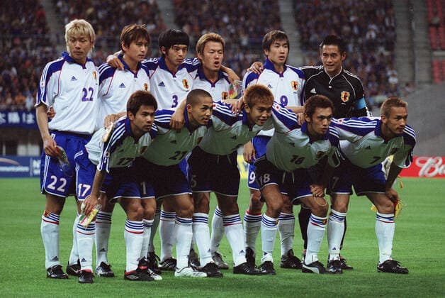 Japan team group, Mannschaftsbild, Totale Japan Team Group Confederations Cup Niigata Stadium, Niigata, Japan 02 June 2001  Copyright: MaryxEvansxAllstarxStewartxKendall 12186648 editorial use only