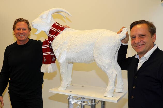 Press Conference 1 FC Cologne 1 Football Bundesliga Season 2019 2020 Geißbockheim Cologne Germany Date 19 11 2019 Links Markus Gisdol 1 FC Cologne Right Horst Heldt 1 FC Cologne