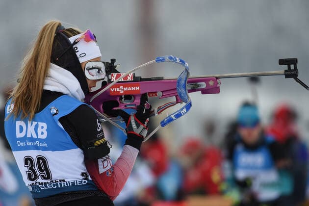 BIATHLON TANDREVOLD Ingrid Landmark NOR at the IBU World Cup Biathlon Hochfilzen Sprint of the women on 12 12 2019, Austria, Tirol Hochfilzen Biathlon Stadium Tirol Austria
