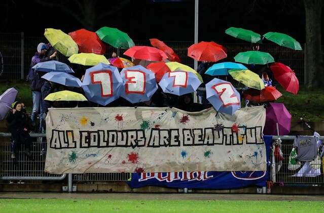 13 12 2019, xmkx, Soccer Women Flyeralarm 1 Bundesliga, 1 FFC Frankfurt FC Bayern Muenchen v l Choreo 1 FFC Frankfurt DFL DFB REGULATIONS PROHIBIT ANY USE OF PHOTOGRAPHS as IMAGE SEQUENCES and or QUASI VIDEO Frankfurt