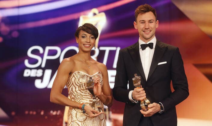 Baden Baden , Sportswoman of the Year 2019 , from left Malaika Mihambo Sportswoman of the Year Niklas Kaul Sportswoman of the Year