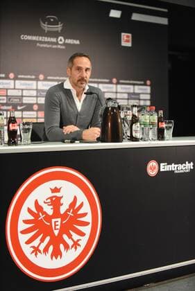 20 12 2019 Frankfurt am Main, Commerzbankarnea 1 Bundesliga season 2019 2020, press conference Eintracht Frankfurt SGE coach Adi Hütter Eintracht Frankfurt emspor, DFL regulations prohibit any use of photographs as image sequences and or quasi video