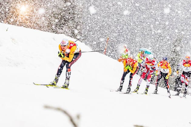 21 12 2019, Nordic Arena, Ramsau, AUT, FIS Nordic Combined World Cup, cross-country skiing, in picture Vinzenz Geiger GER Vinzenz Geiger of Germany during Cross Country Competition of FIS Nordic Combined World Cup at the Nordic Arena in Ramsau, Austria on 2019 12 21 Ramsau  EP_ang