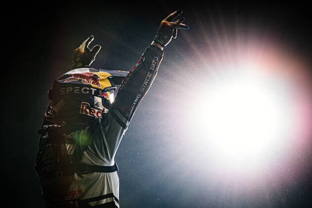 Dortmund , 100120 , 37 International ADAC Supercross Westfalenhallen Dortmund In the picture FMX World Champion Luc Ackermann Germany Husqvarna