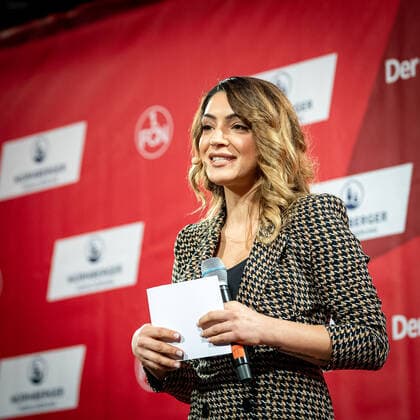 24 01 2020 Football Season 2019 2020 New Year Reception Reception 1 FC Nürnberg FCN at the Nürnberger Versicherung ThHa Valentina Maceri Host of the evening