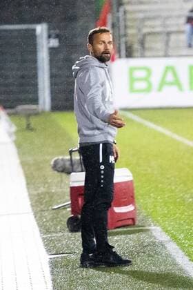 Michael Schiele FC Würzburger Kickers Head Coach SG Sonnenhof Großasbach vs FC Wuerzburger Kickers, Football, 3 League, 22 Matchday, Season 2019 2020, 03 02 2020 DFL DFB REGULATIONS PROHIBIT ANY USE OF PHOTOGRAPHS AS IMAGE SEQUENCES AND OR QUASI VIDEO, SG Sonnenhof Großasbach vs FC Würzburger Kickers, Football, 3 League, 22 Matchday, Season 2019 2020, 03 02 2020 Großaspach Copyright: xEibner-Pressefoto RogerxBuerkex EP_EER