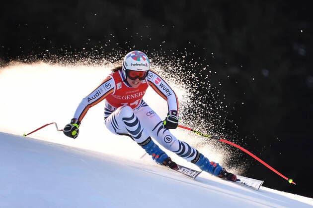 Viktoria REBENSBURG GER , Action, Alpine Skiing, Training Kandahar Race 2020,Ladies Downhill,07 02 2020 Garmisch Partenkirchen